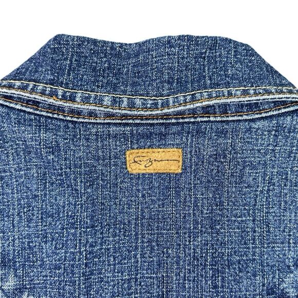 Vintage Y2K Women’s FUBU Cropped Denim Jacket - Size Large - Picture 7 of 11